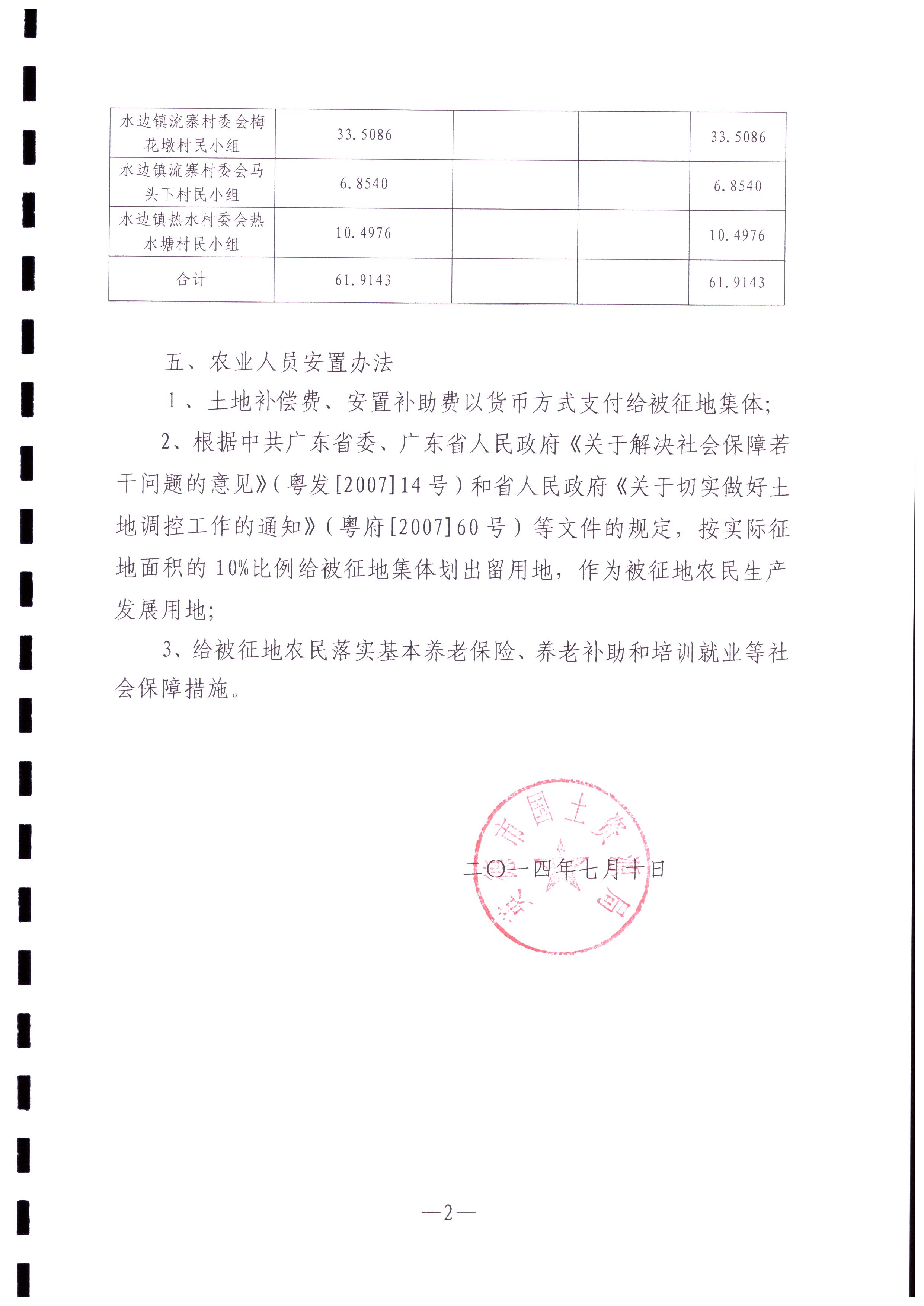 征地补偿安置方案