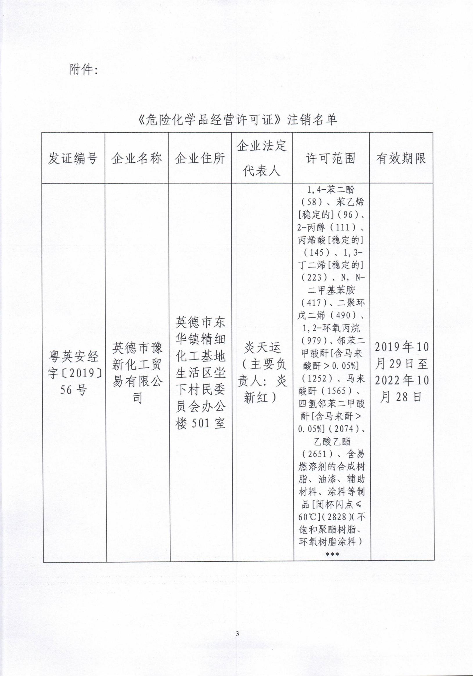 英应急〔2022〕46 号  英德市应急管理局关于依法注销英德市豫新化工贸易有限公司《危险化学品经营许可证》的通告_02.jpg