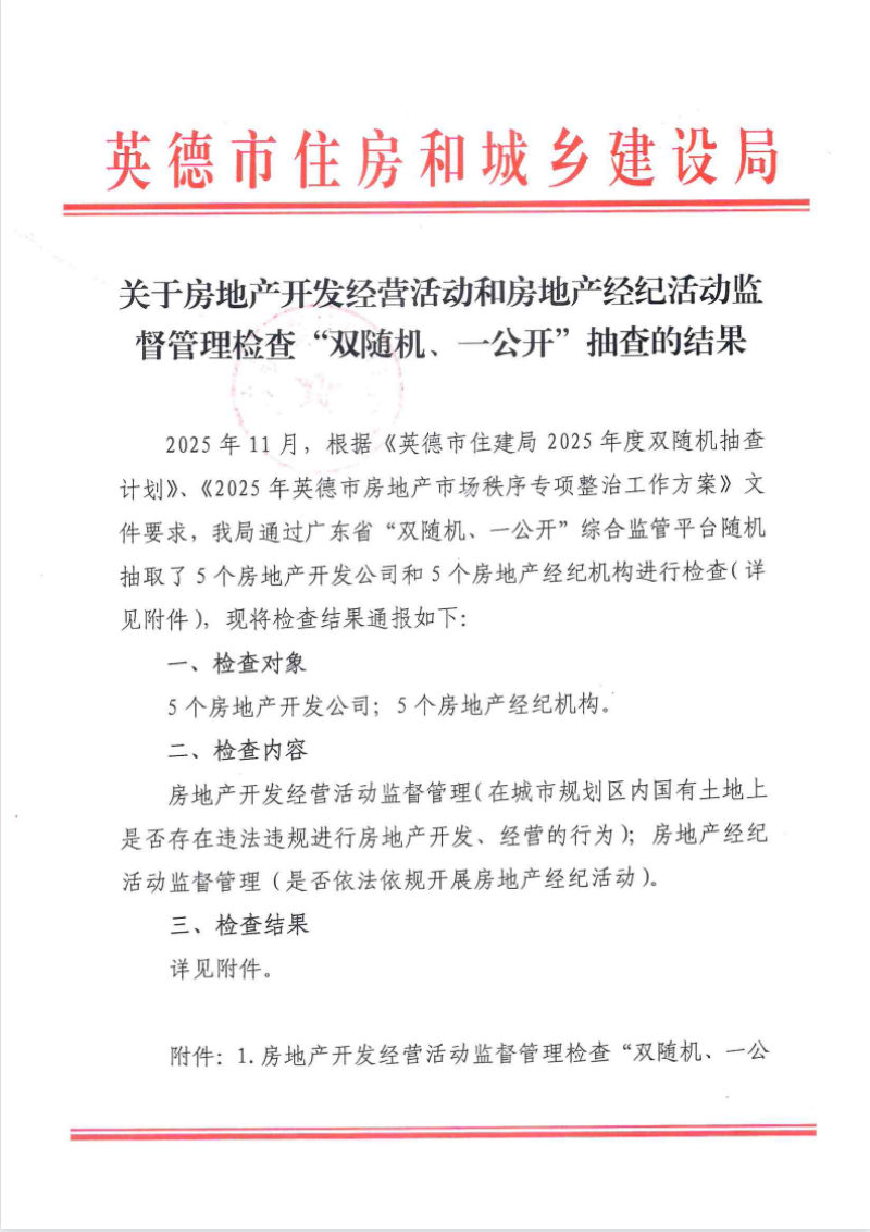 关于房地产开发经营活动和房地产经纪活动监督管理检查“双随机、一公开”抽查的结果1.png