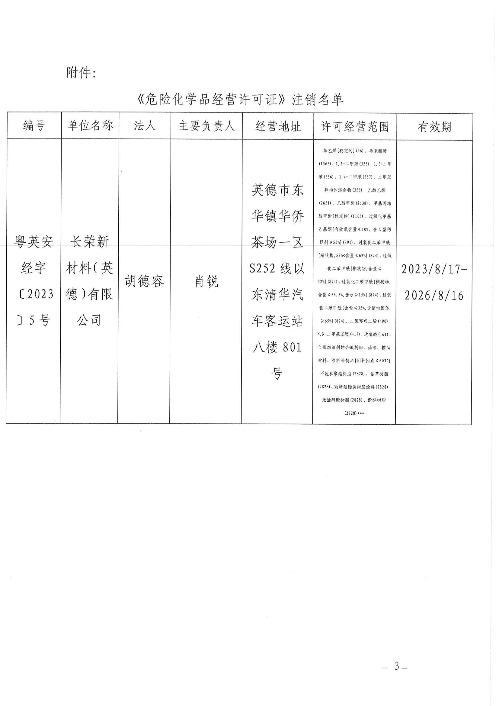 英应急〔2026〕27 号 英德市应急管理局关于依法注销长荣新材料（英德）有限公司《危险化学品经营许可证》的通告_02.jpg