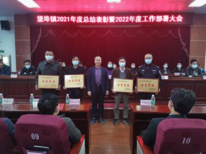 会议首先由镇党委副书记邓光锋同志通报望埠镇2021年度集体与个人获奖